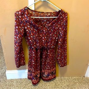 Extra small maroon dress